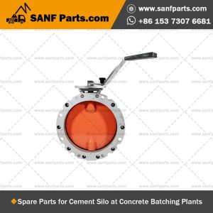 manual VFS butterfly valve for Cement Silo at Concrete Batching Plants